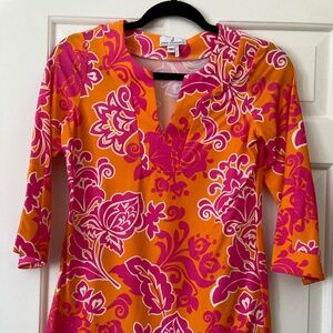 Jude Connally Sz. XS Orange Pink Tunic